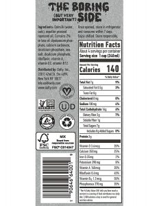 Oatly Oat Milk nutrition information from container